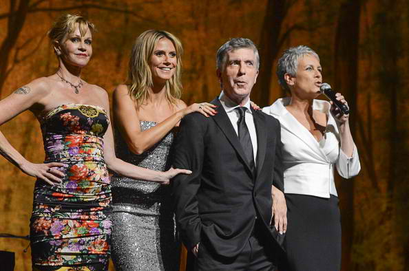 Actress Melanie Griffith, Project Runway host Heidi Klum, Host of Dancing With the Stars Tom Bergeron and Actress author Jamie Lee Curtis