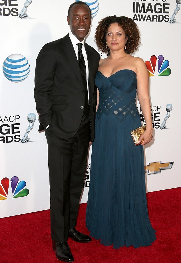 Don Cheadle and partner Bridgid Coulter at the 44th NAACP Image Awards